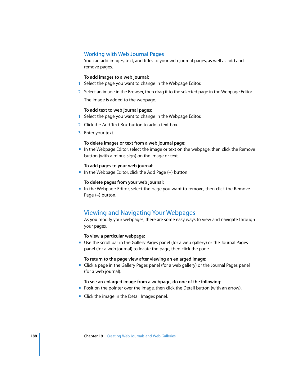 Viewing and navigating your webpages | Apple Aperture Getting Started User Manual | Page 188 / 222