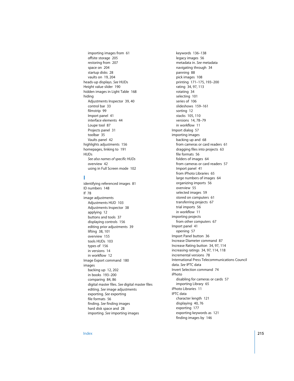 Apple Aperture Getting Started User Manual | Page 215 / 222