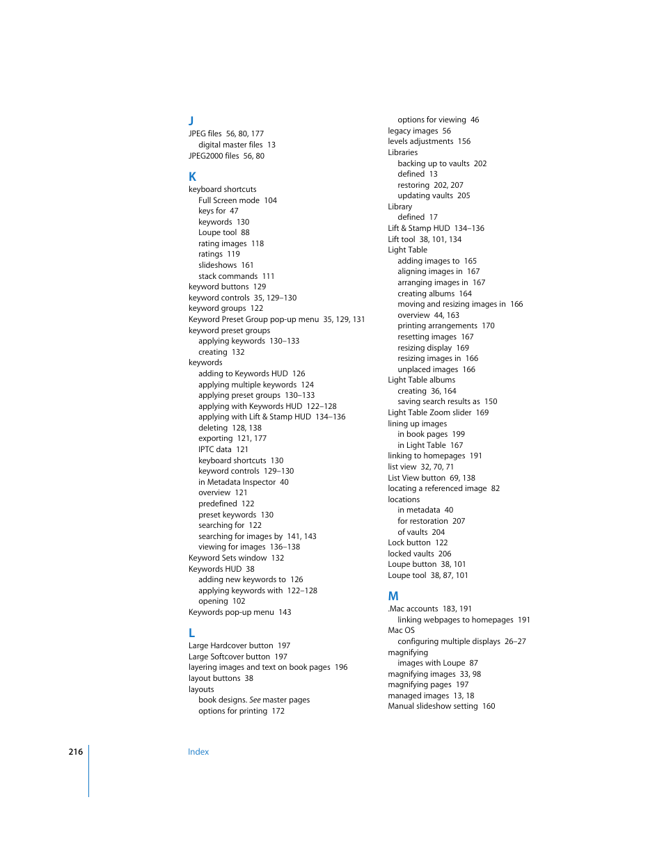Apple Aperture Getting Started User Manual | Page 216 / 222