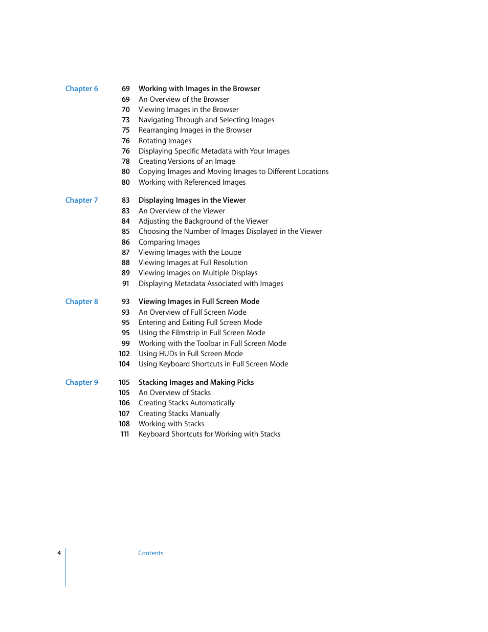 Apple Aperture Getting Started User Manual | Page 4 / 222