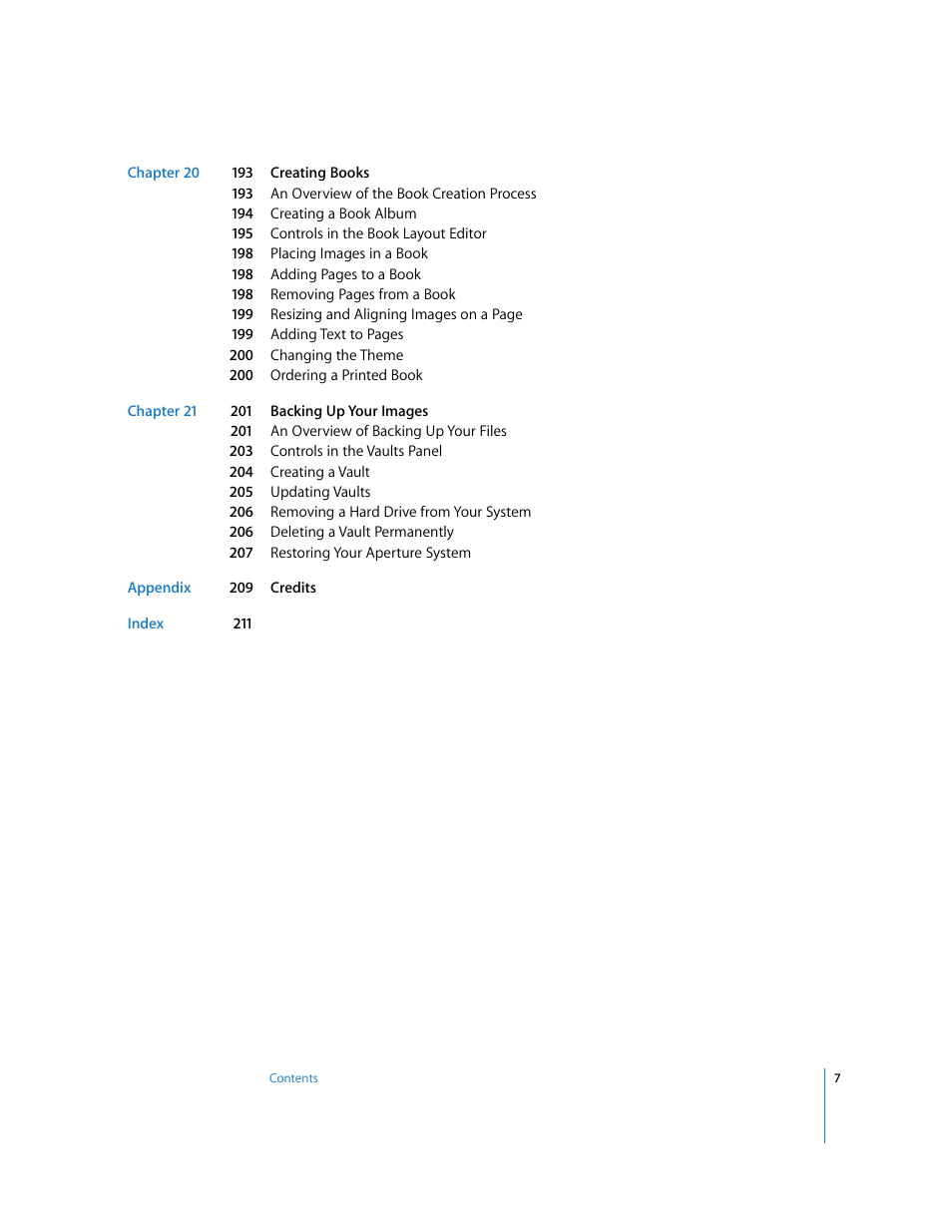 Apple Aperture Getting Started User Manual | Page 7 / 222