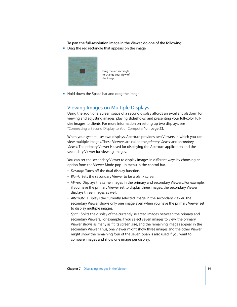Viewing images on multiple displays | Apple Aperture Getting Started User Manual | Page 89 / 222