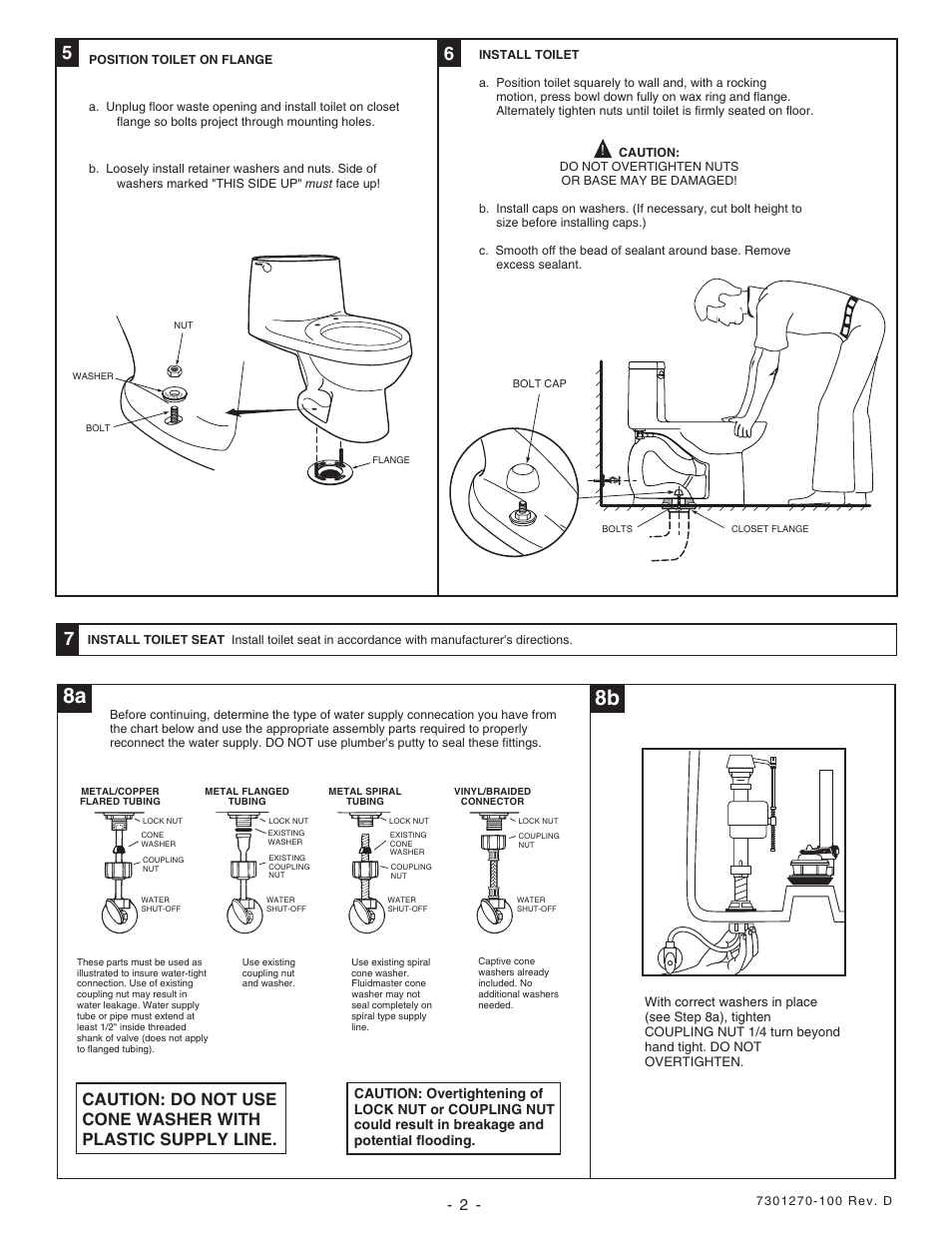 8a 8b | American Standard CADET 2568 User Manual | Page 2 / 4