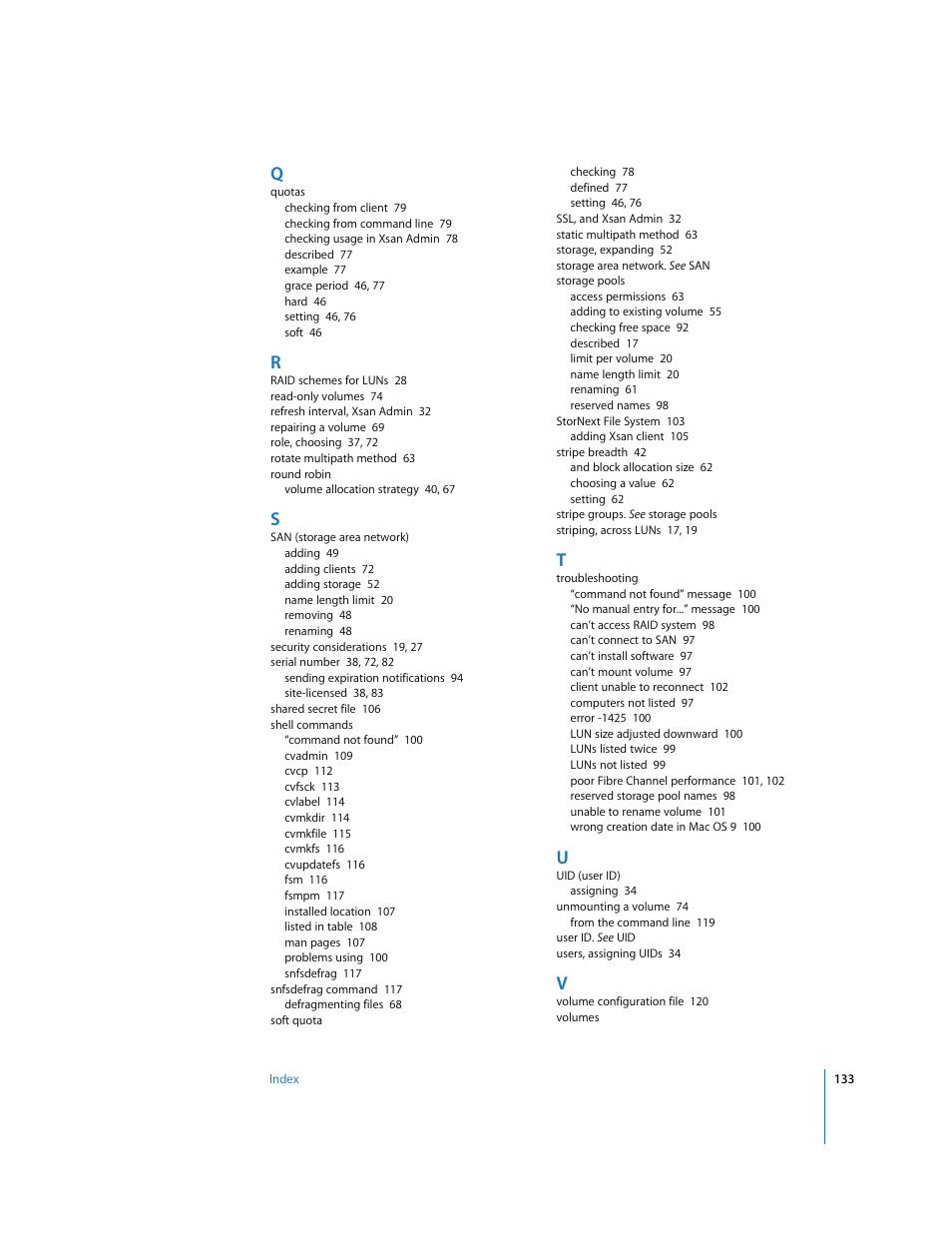 Apple Xsan 1.1 User Manual | Page 133 / 134