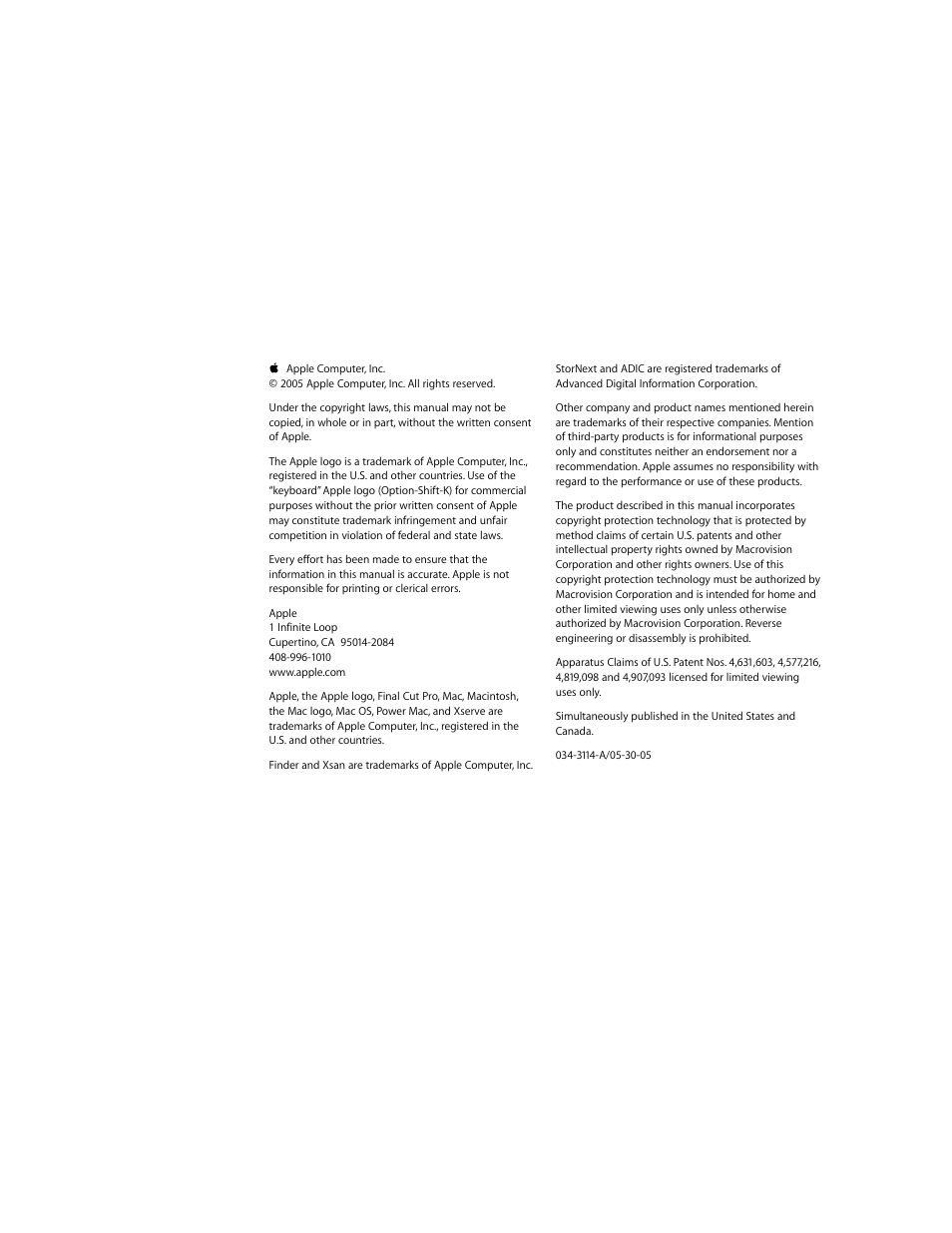 Apple Xsan 1.1 User Manual | Page 2 / 134