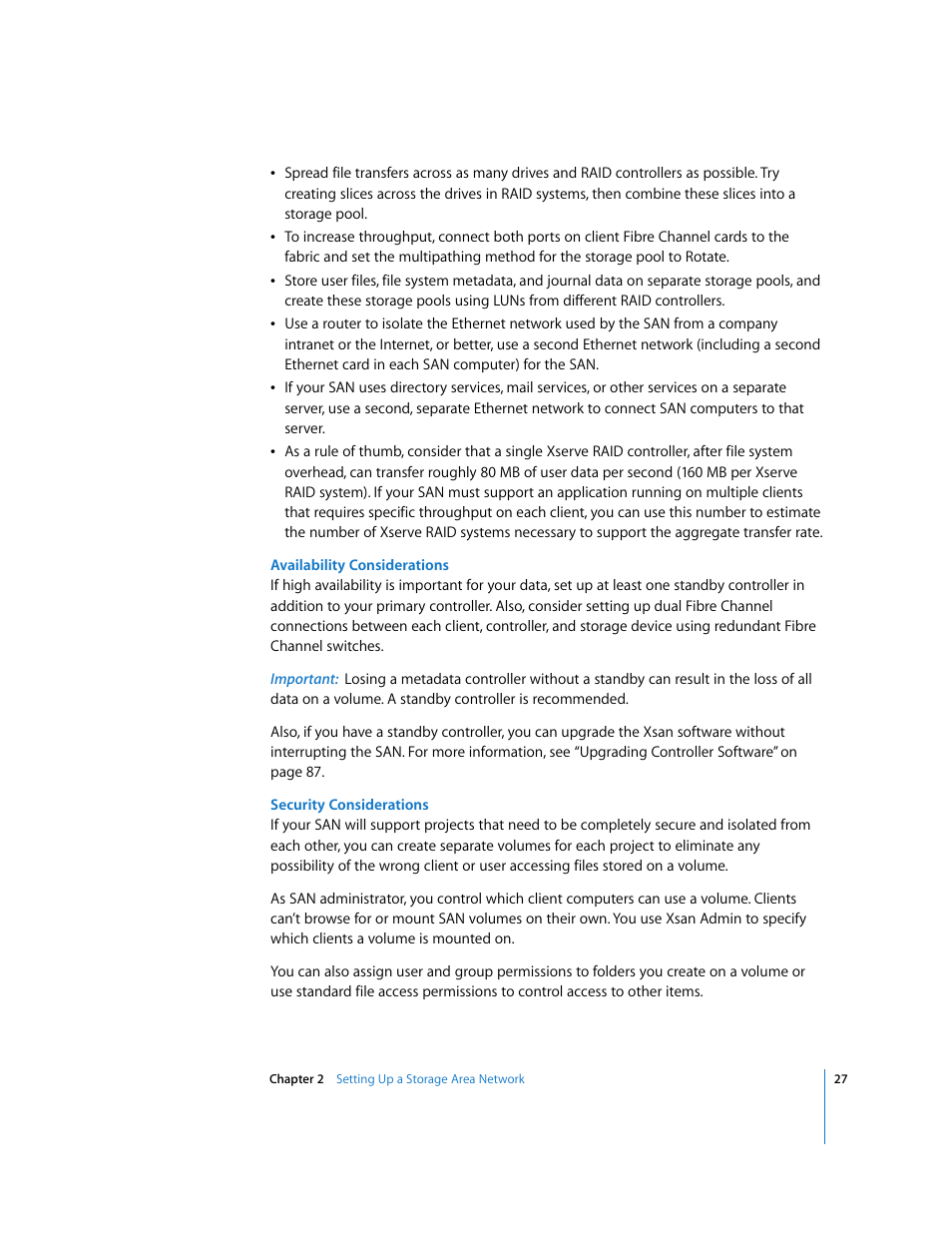Apple Xsan 1.1 User Manual | Page 27 / 134