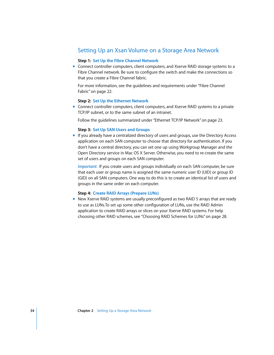 Apple Xsan 1.1 User Manual | Page 34 / 134