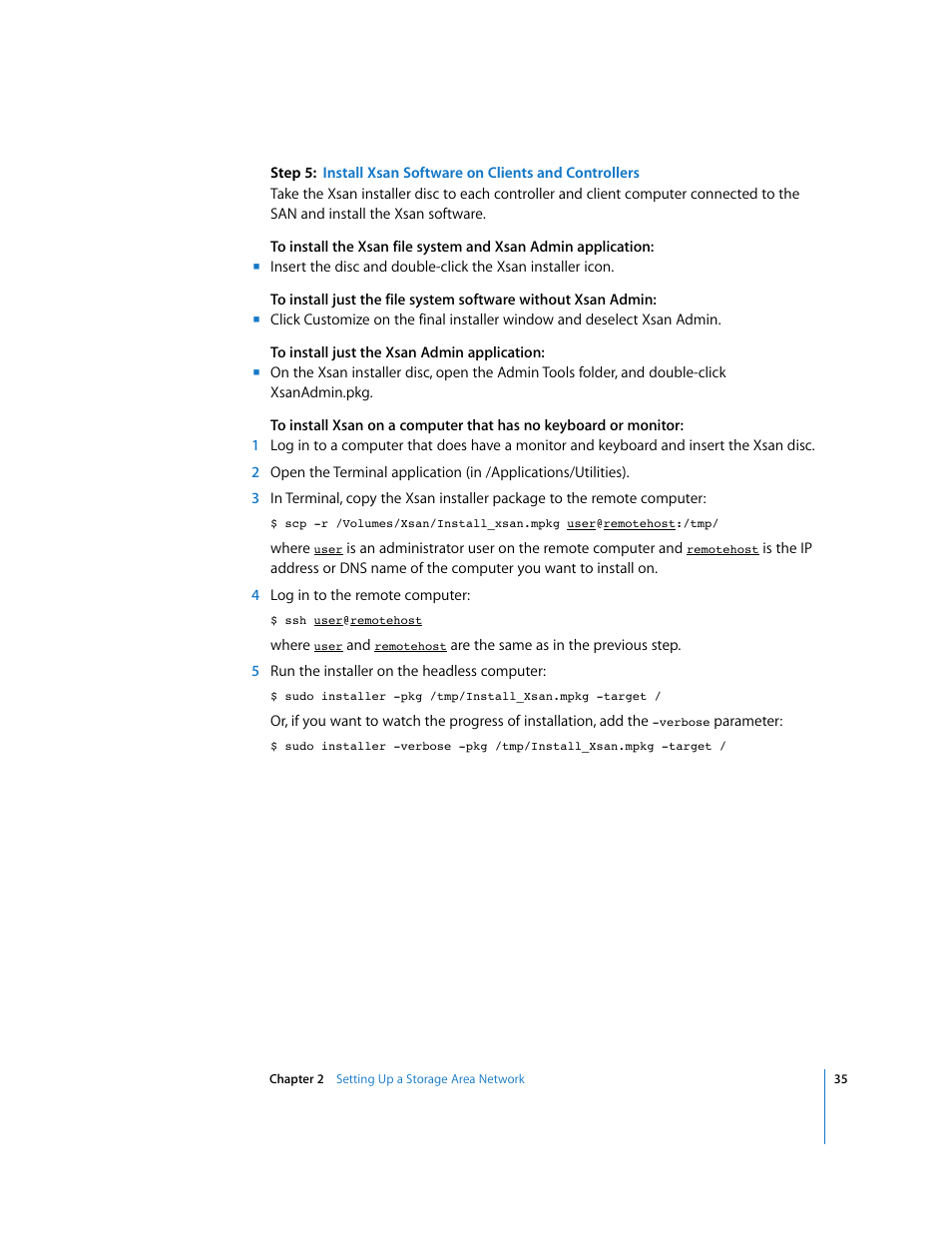 Apple Xsan 1.1 User Manual | Page 35 / 134