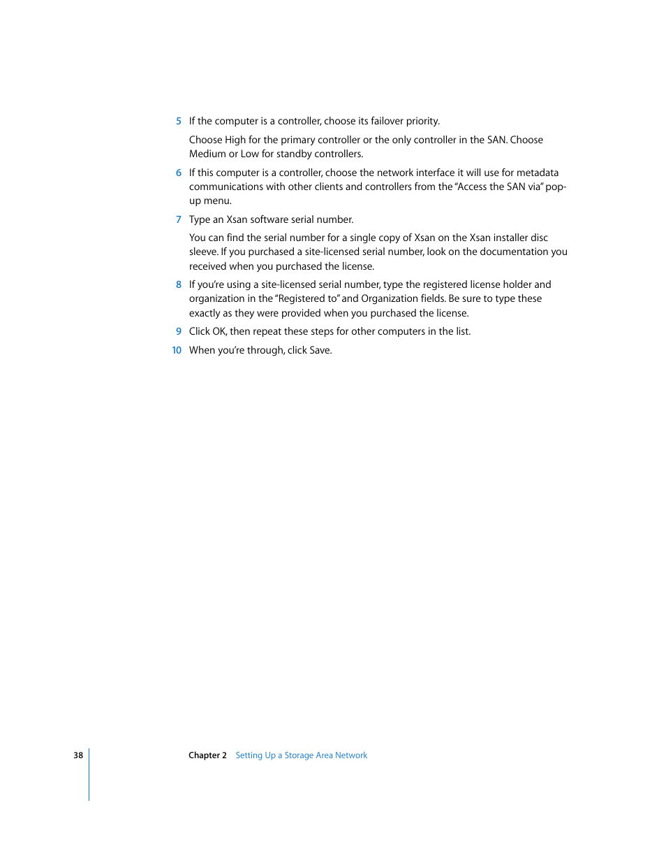 Apple Xsan 1.1 User Manual | Page 38 / 134