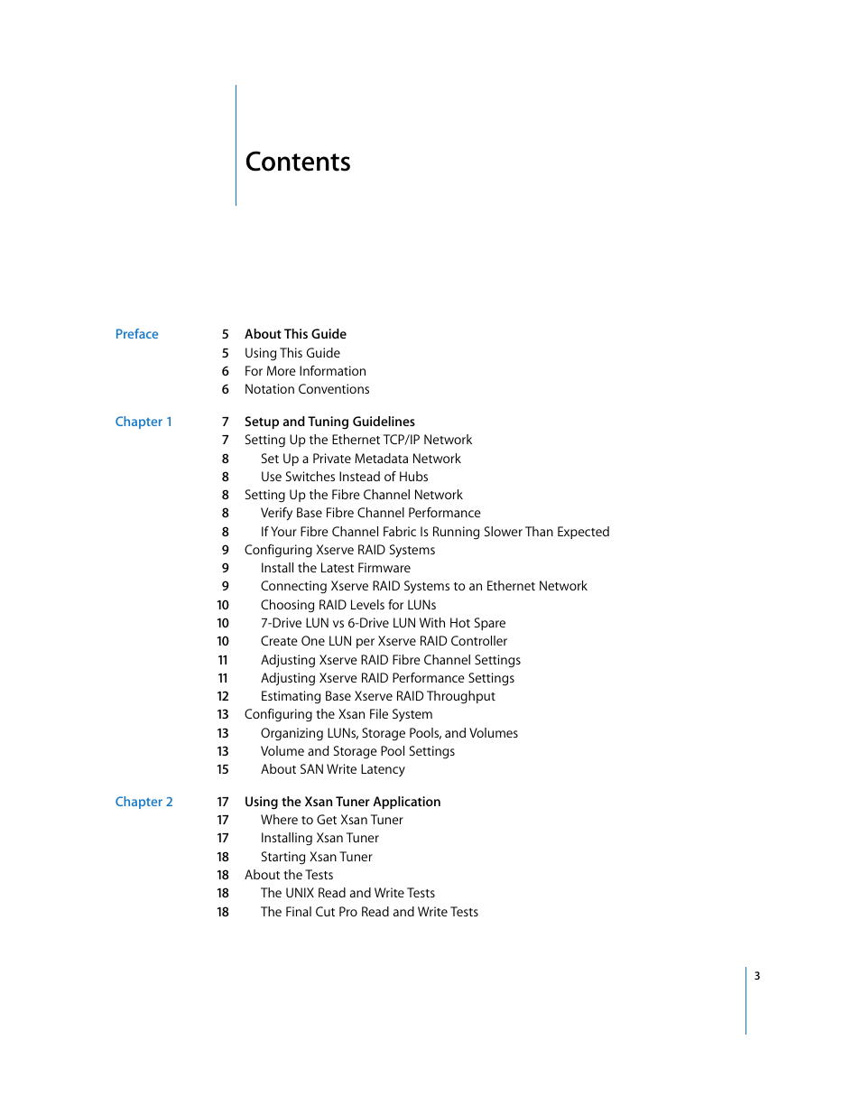 Apple Xsan 1.x User Manual | Page 3 / 39