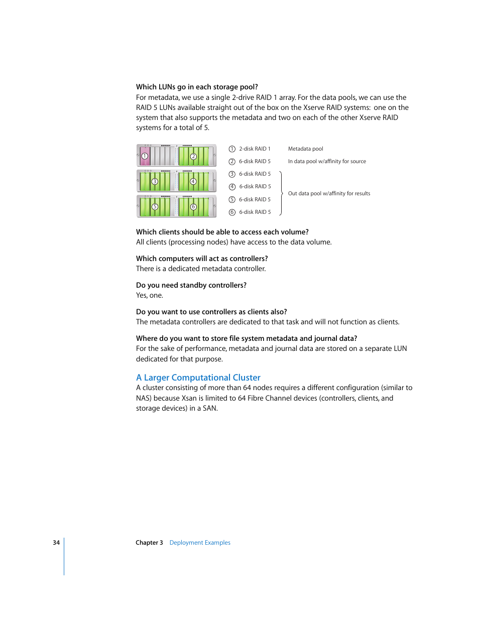 A larger computational cluster | Apple Xsan 1.x User Manual | Page 34 / 39