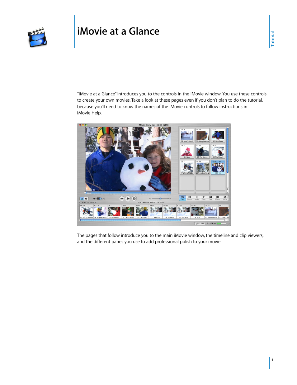 Apple iMovie at a Glance User Manual | 10 pages