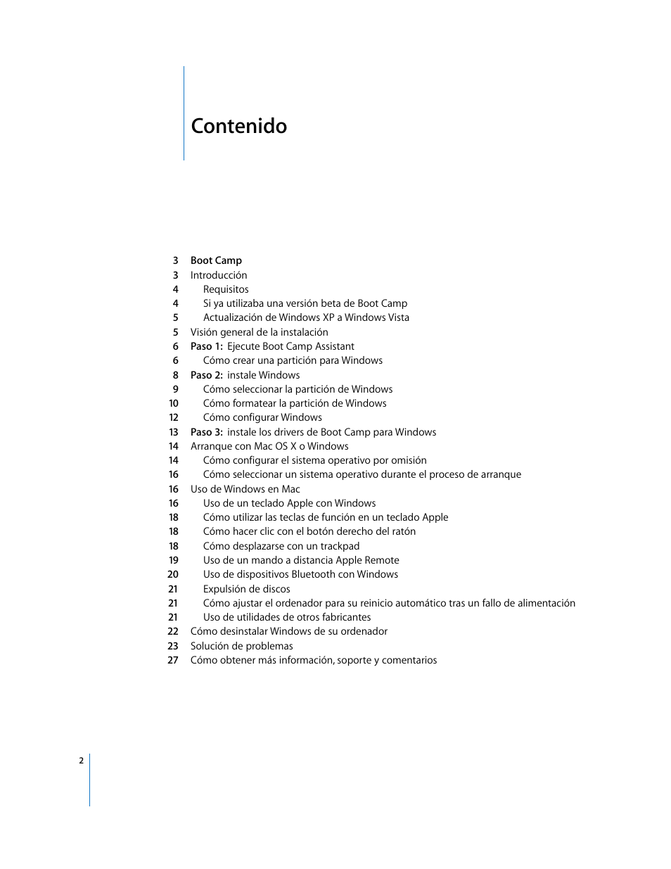 Apple Boot Camp (Mac OS X v10.5 Leopard) User Manual | Page 2 / 27
