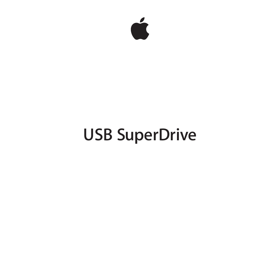 Apple USB SuperDrive User Manual | 8 pages