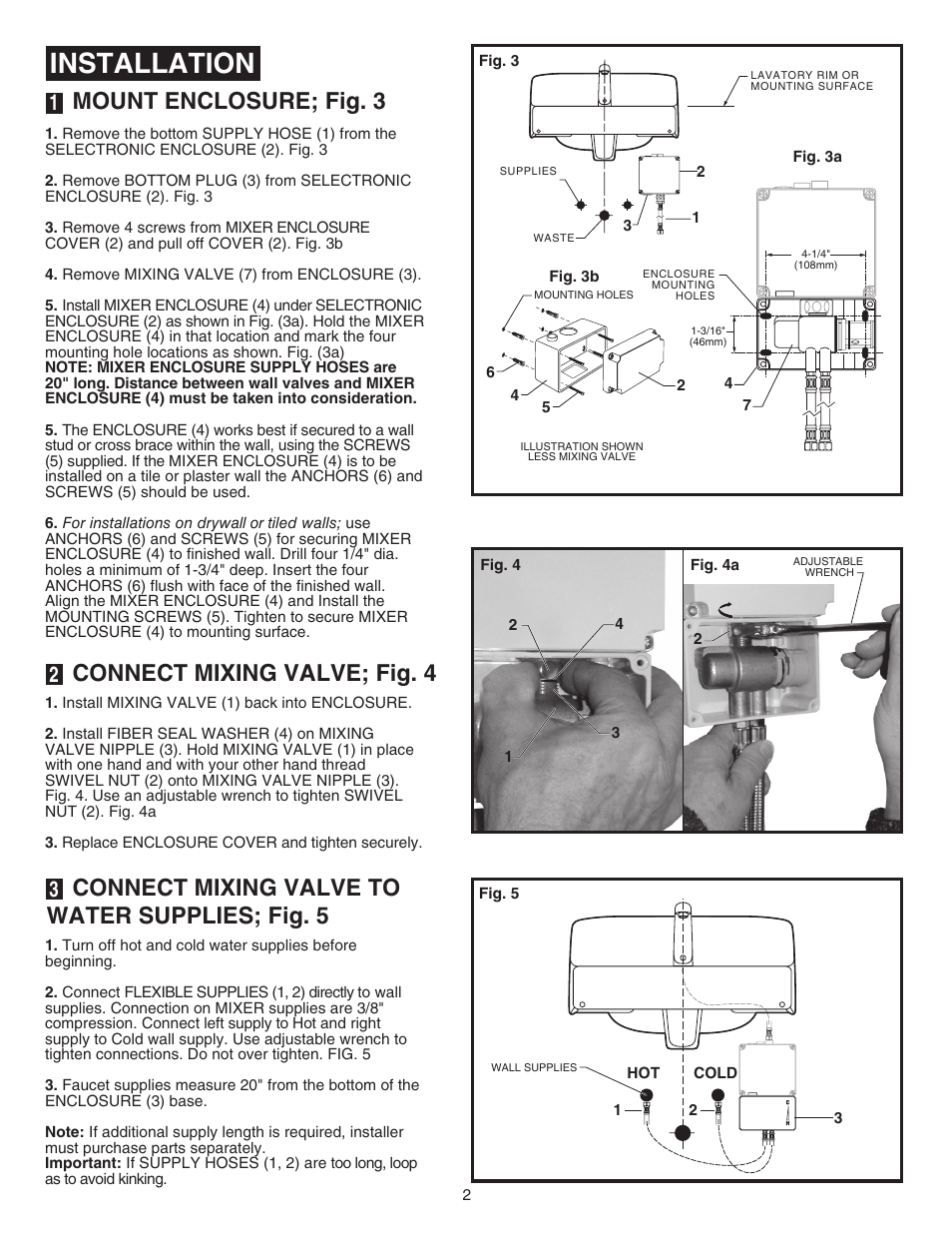 Installation | American Standard SELECTRONIC 605XTMV User Manual | Page 3 / 5