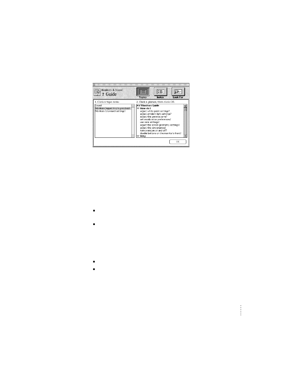 Tips for using monitors & sound guide | Apple ColorSync Display User Manual | Page 32 / 67