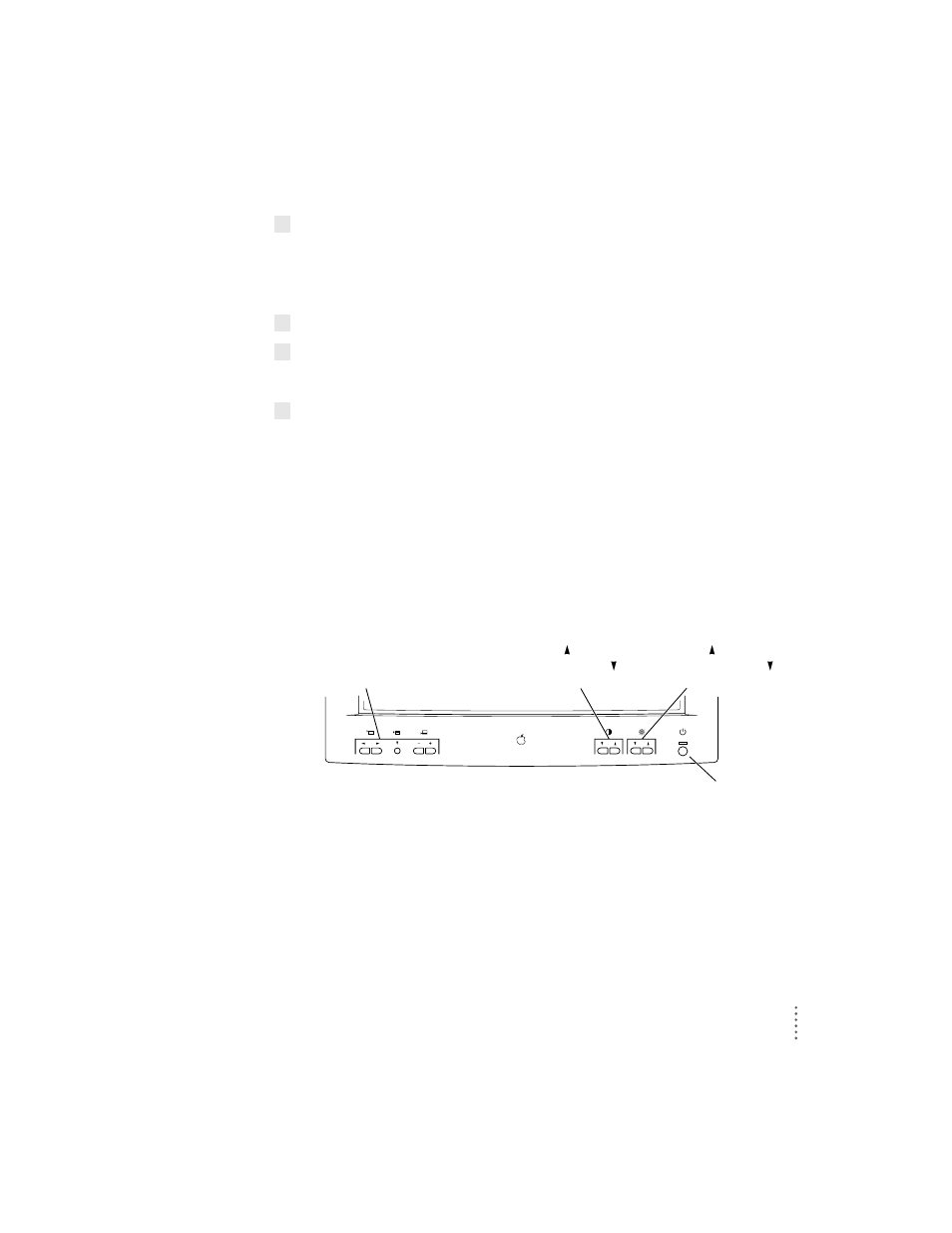 Screen controls at a glance | Apple ColorSync Display User Manual | Page 44 / 67