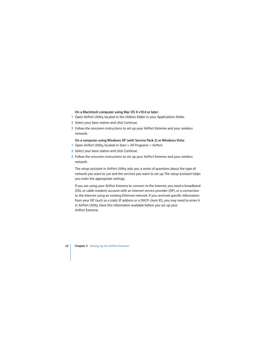 Apple AirPort Extreme 802.11n (3rd Generation) User Manual | Page 22 / 44