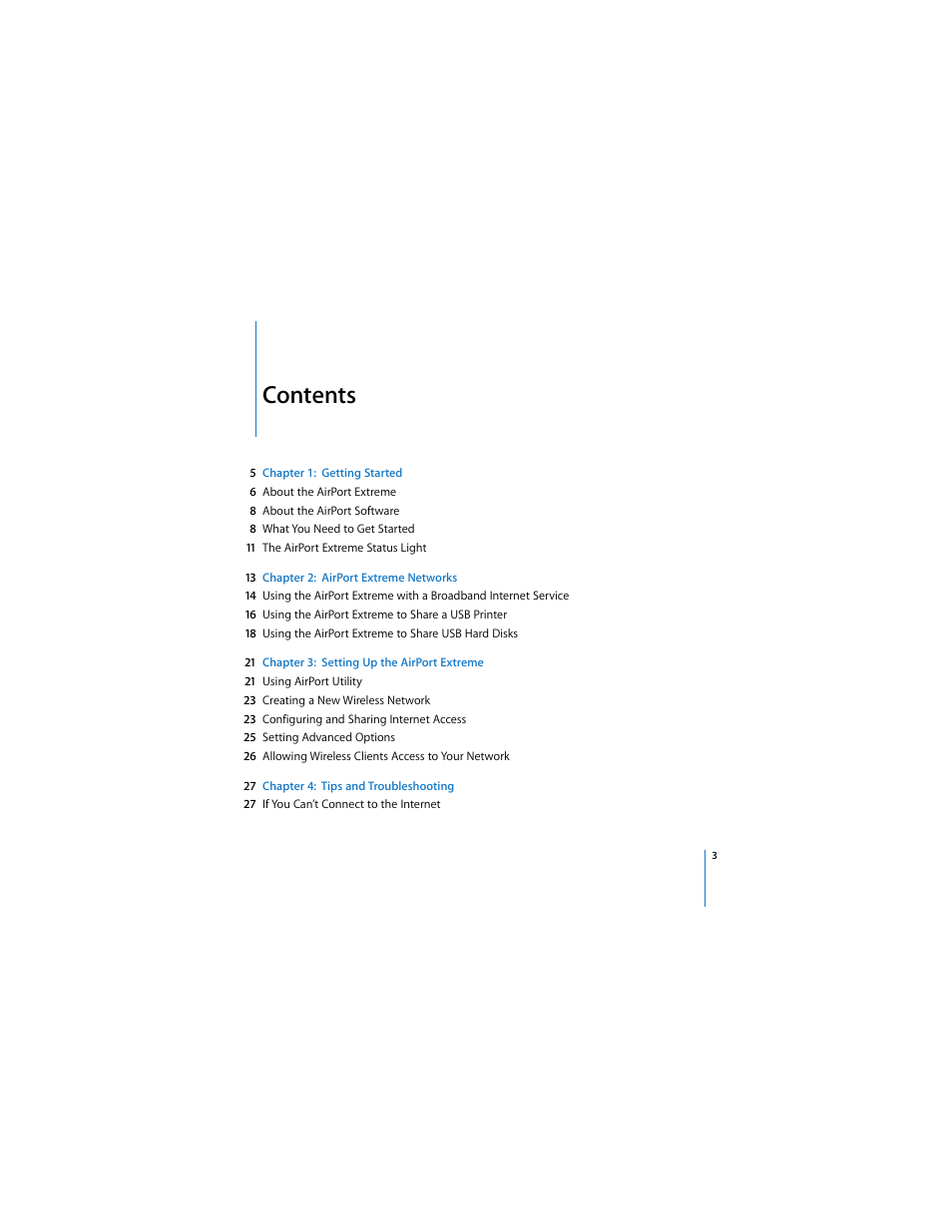 Apple AirPort Extreme 802.11n (3rd Generation) User Manual | Page 3 / 44