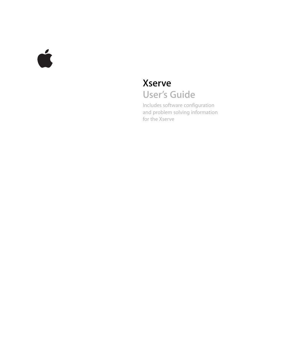 Apple Xserve (Early 2008) User Manual | 31 pages