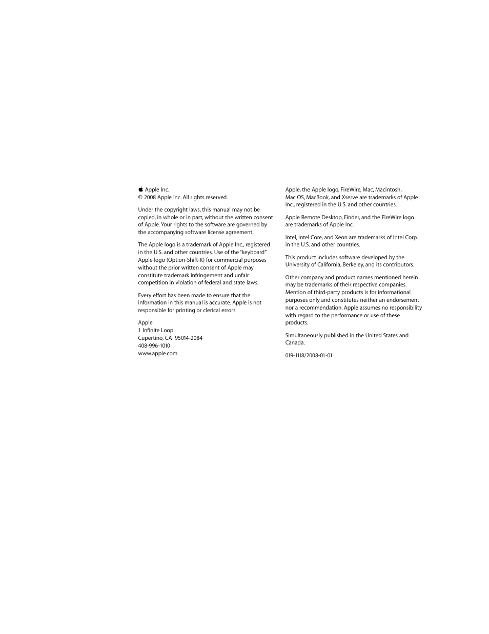 Apple Xserve (Early 2008) User Manual | Page 2 / 31
