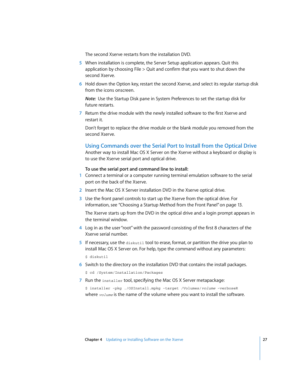 Apple Xserve (Early 2008) User Manual | Page 27 / 31