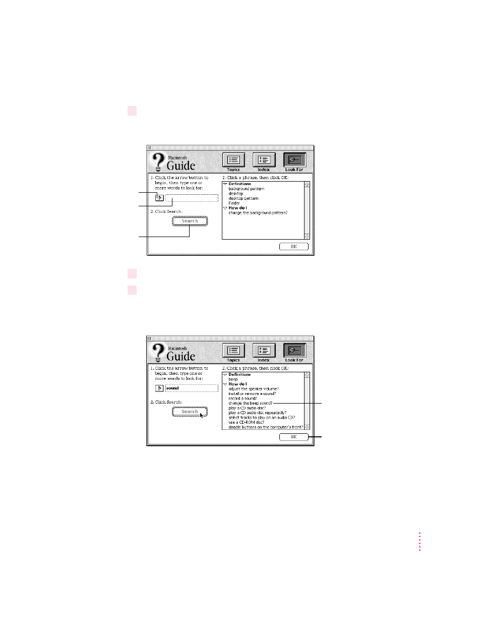 Getting answers with the look for button | Apple Power Macintosh 5260 Series User Manual | Page 29 / 191