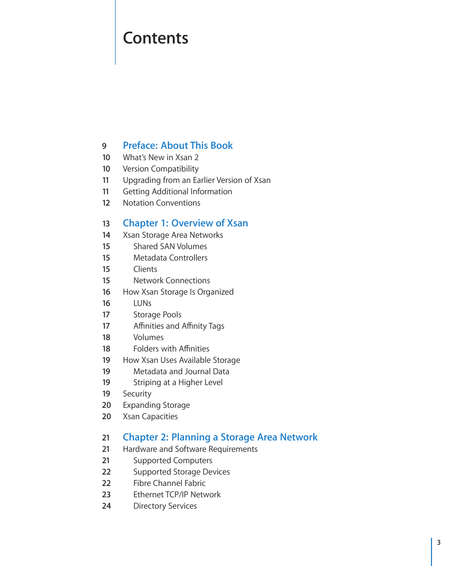 Apple Xsan 2 (Third Edition) User Manual | Page 3 / 129