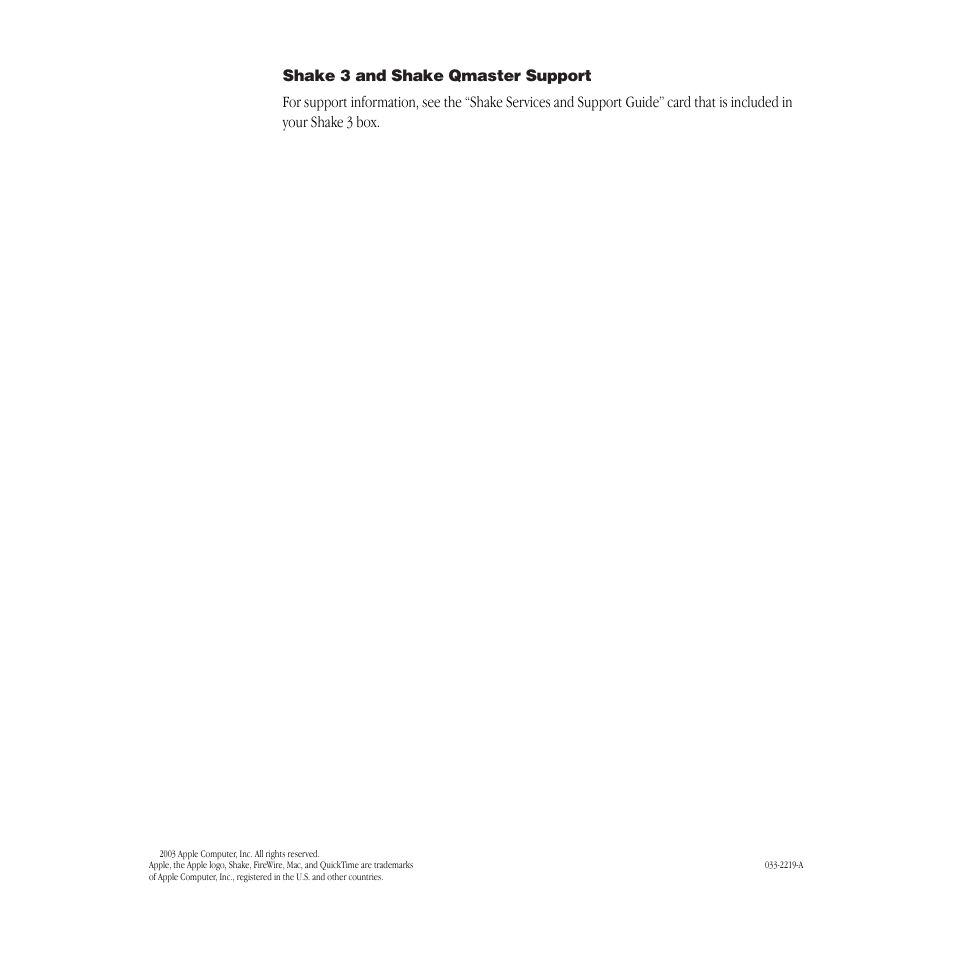 Shake3 and shake qmaster support | Apple Shake 3.0 User Manual | Page 16 / 16