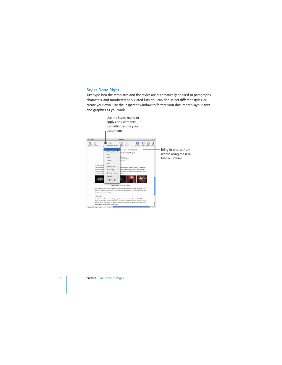 Styles done right | Apple Pages User Manual | Page 10 / 192