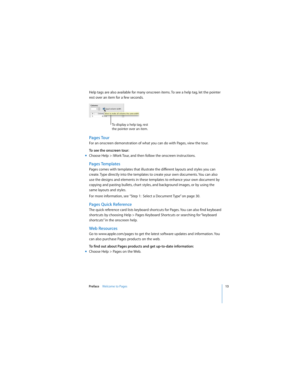 Web resources | Apple Pages User Manual | Page 13 / 192