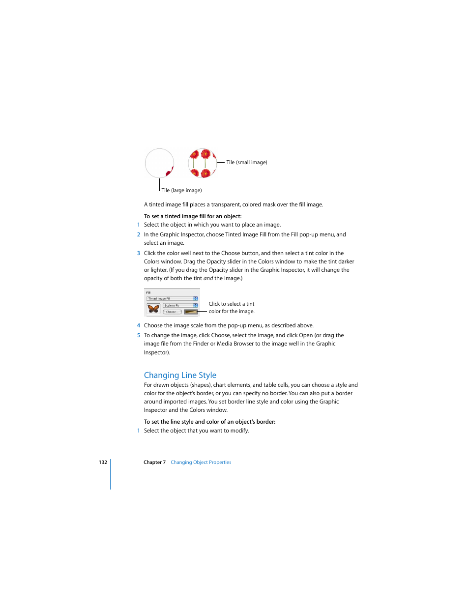 Changing line style | Apple Pages User Manual | Page 132 / 192