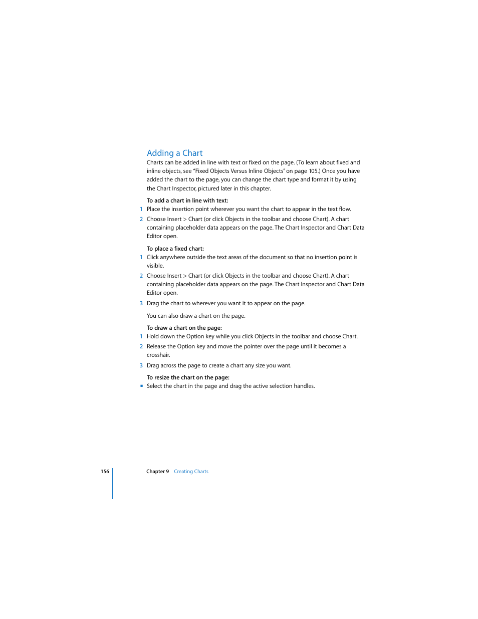 Adding a chart | Apple Pages User Manual | Page 156 / 192