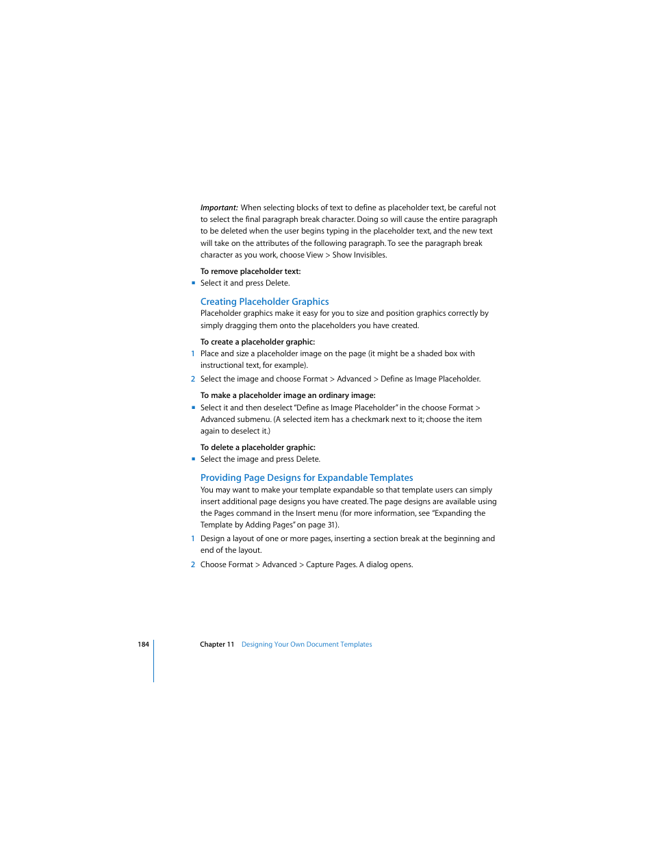 Creating placeholder graphics | Apple Pages User Manual | Page 184 / 192
