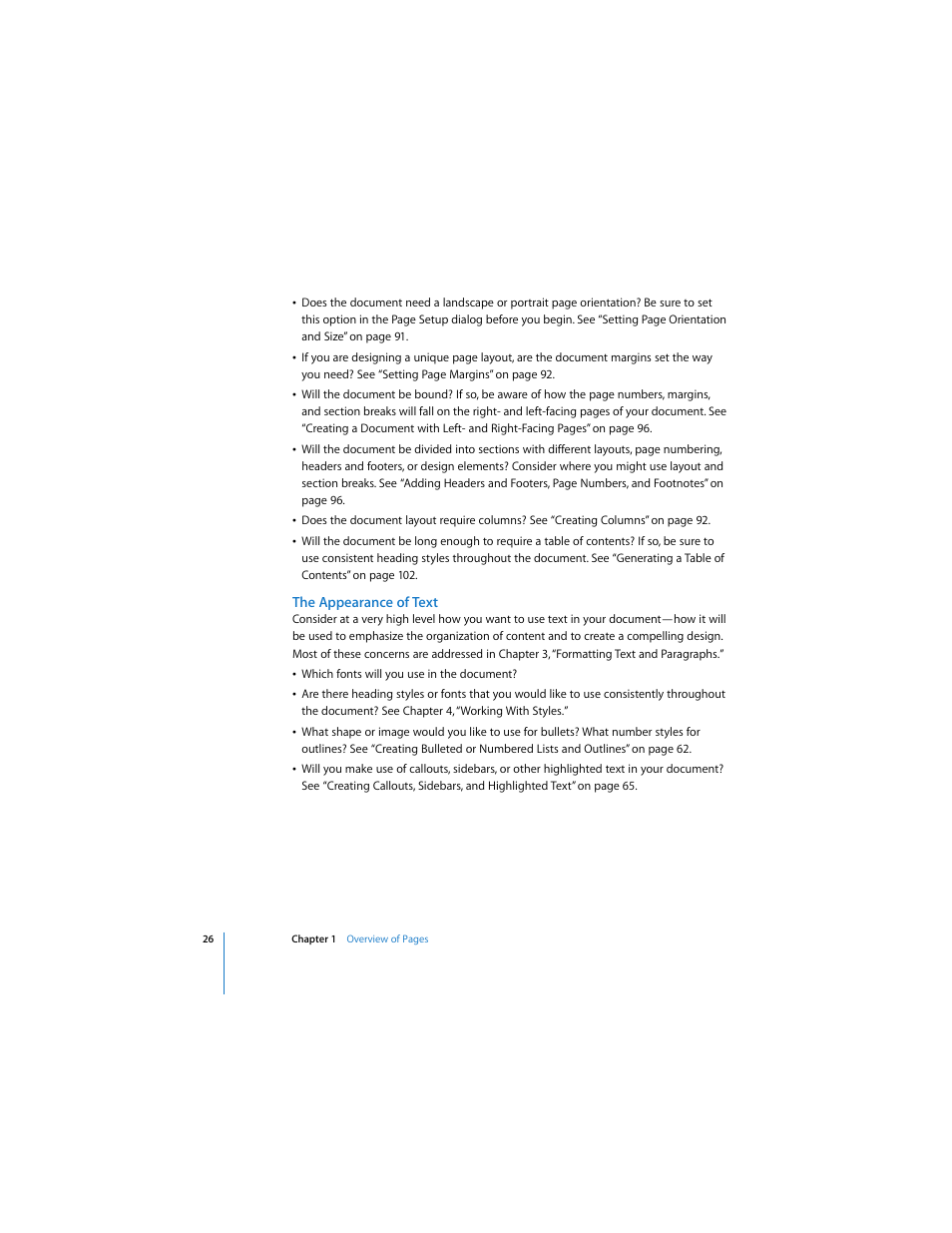 The appearance of text | Apple Pages User Manual | Page 26 / 192