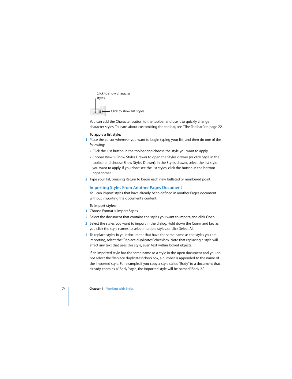Apple Pages User Manual | Page 74 / 192
