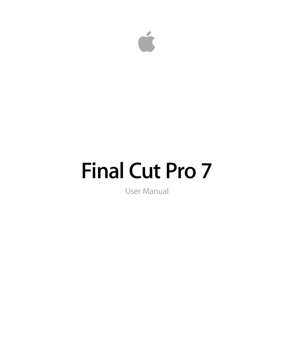 Apple Final Cut Pro 7 User Manual | 1990 pages