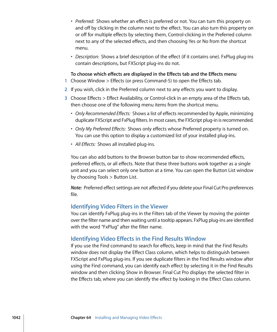 Identifying video filters in the viewer | Apple Final Cut Pro 7 User Manual | Page 1042 / 1990