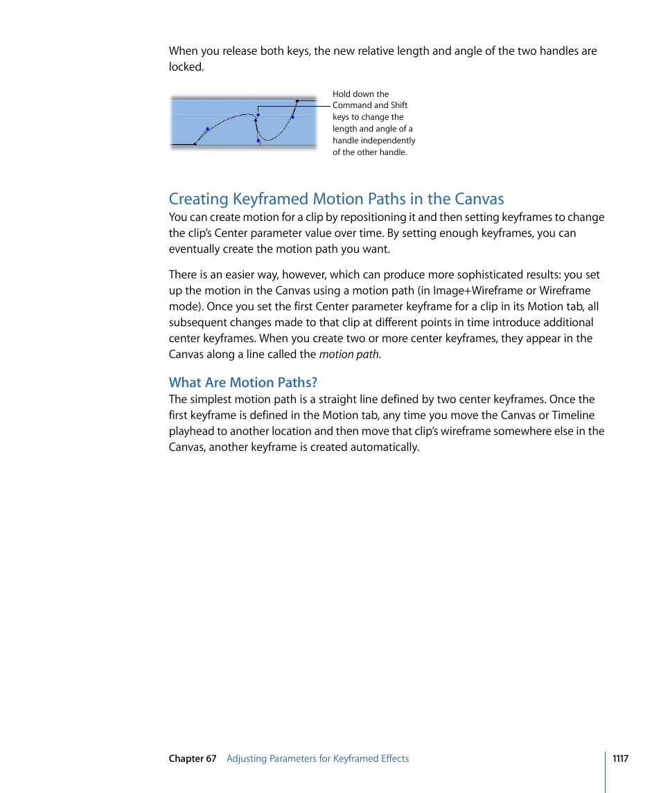 Creating keyframed motion paths in the canvas, What are motion paths | Apple Final Cut Pro 7 User Manual | Page 1117 / 1990