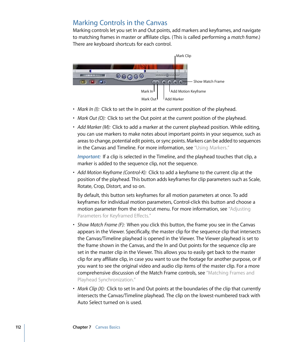 Marking controls in the canvas | Apple Final Cut Pro 7 User Manual | Page 112 / 1990