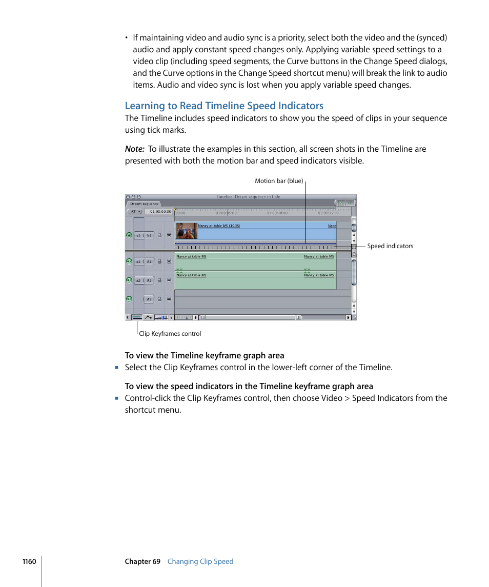 Learning to read timeline speed indicators | Apple Final Cut Pro 7 User Manual | Page 1160 / 1990