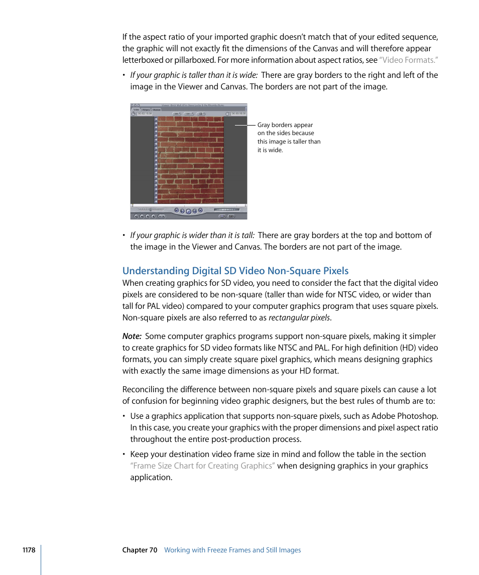 Understanding digital sd video non-square pixels | Apple Final Cut Pro 7 User Manual | Page 1178 / 1990