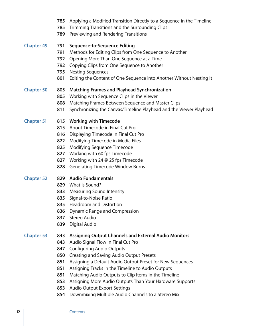 Apple Final Cut Pro 7 User Manual | Page 12 / 1990