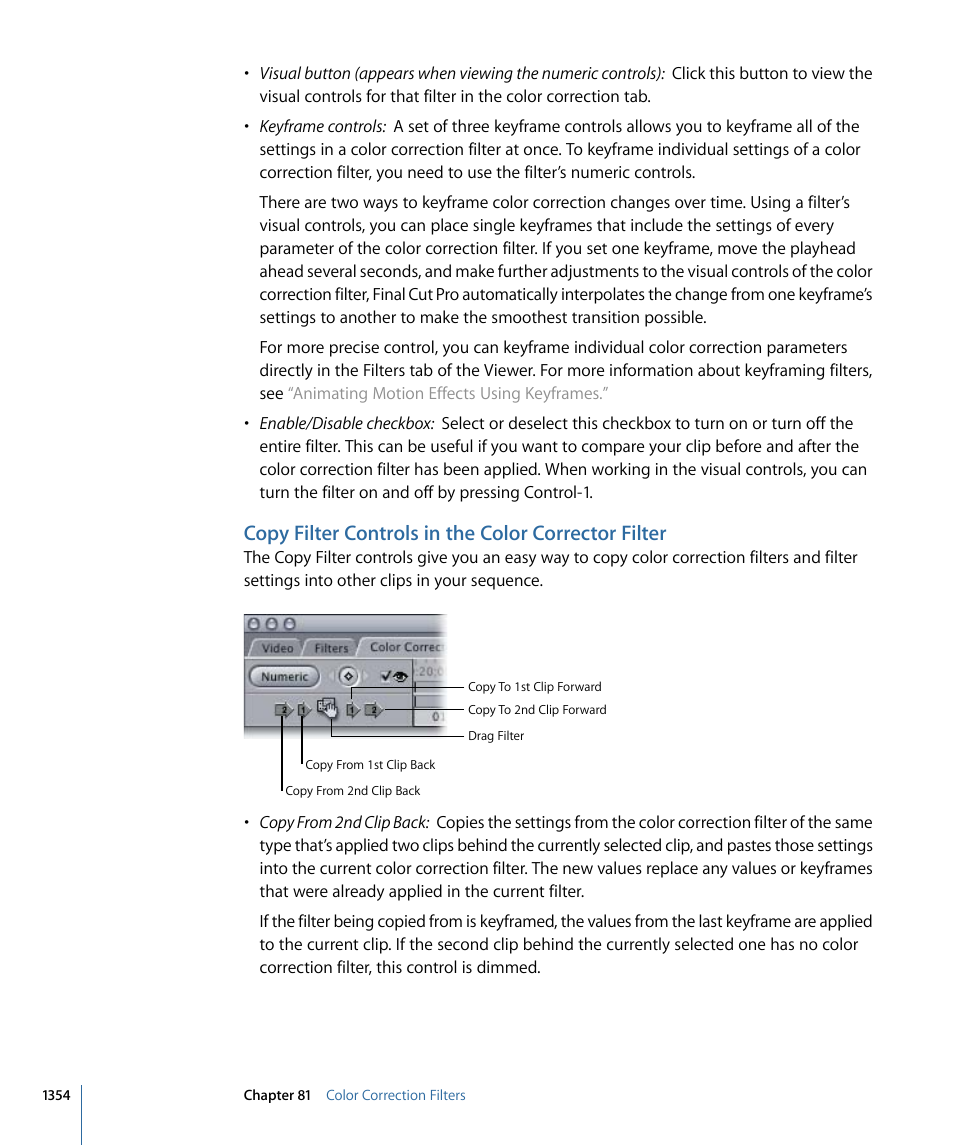 Copy filter controls in the color corrector filter | Apple Final Cut Pro 7 User Manual | Page 1354 / 1990