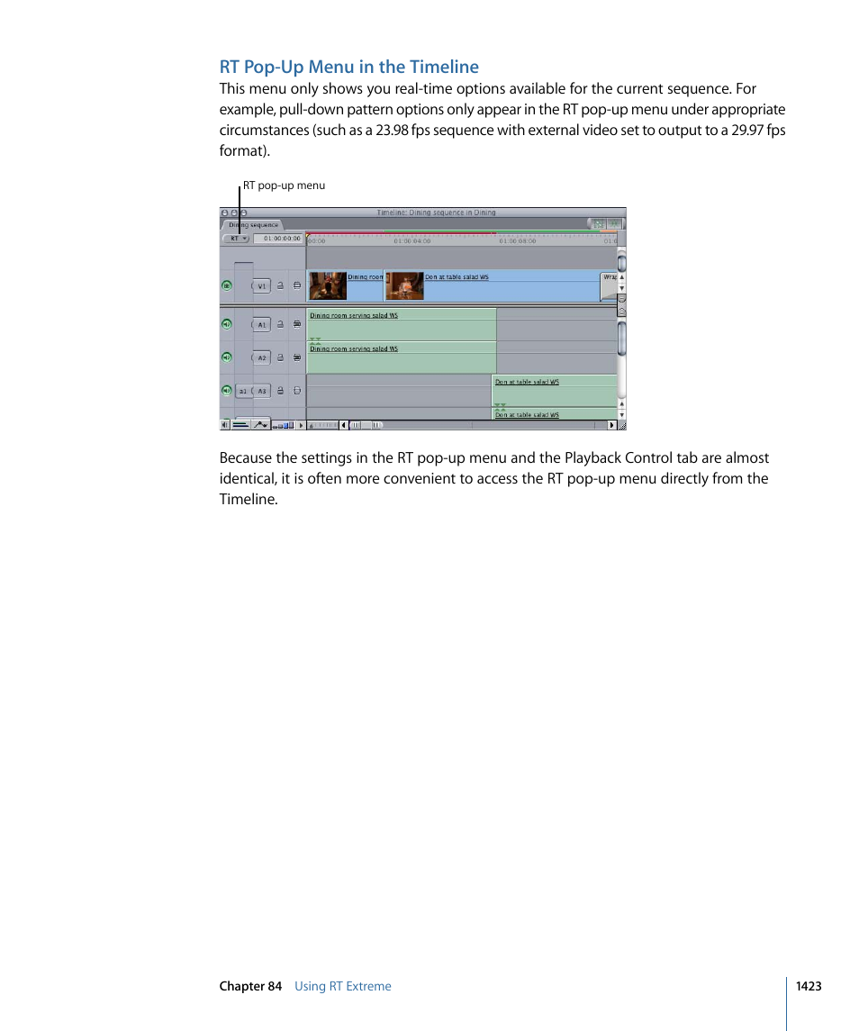 Rt pop-up menu in the timeline | Apple Final Cut Pro 7 User Manual | Page 1423 / 1990