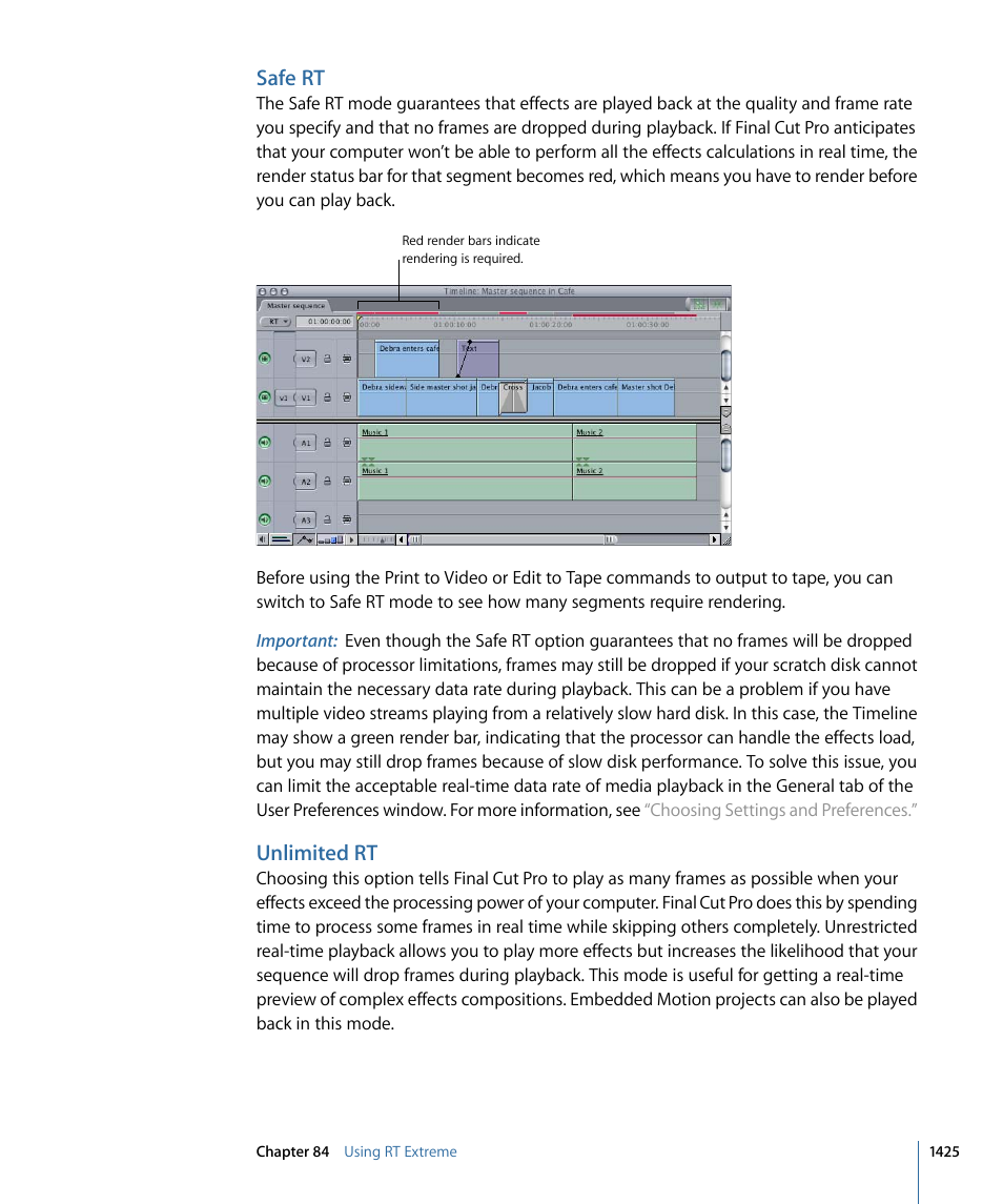 Safe rt, Unlimited rt | Apple Final Cut Pro 7 User Manual | Page 1425 / 1990