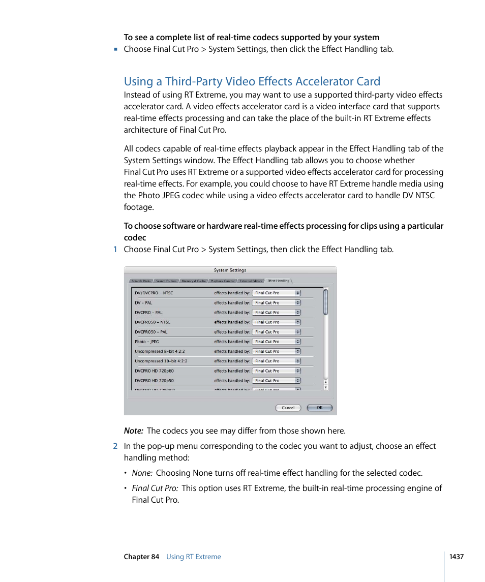 Using a third-party video effects accelerator card | Apple Final Cut Pro 7 User Manual | Page 1437 / 1990