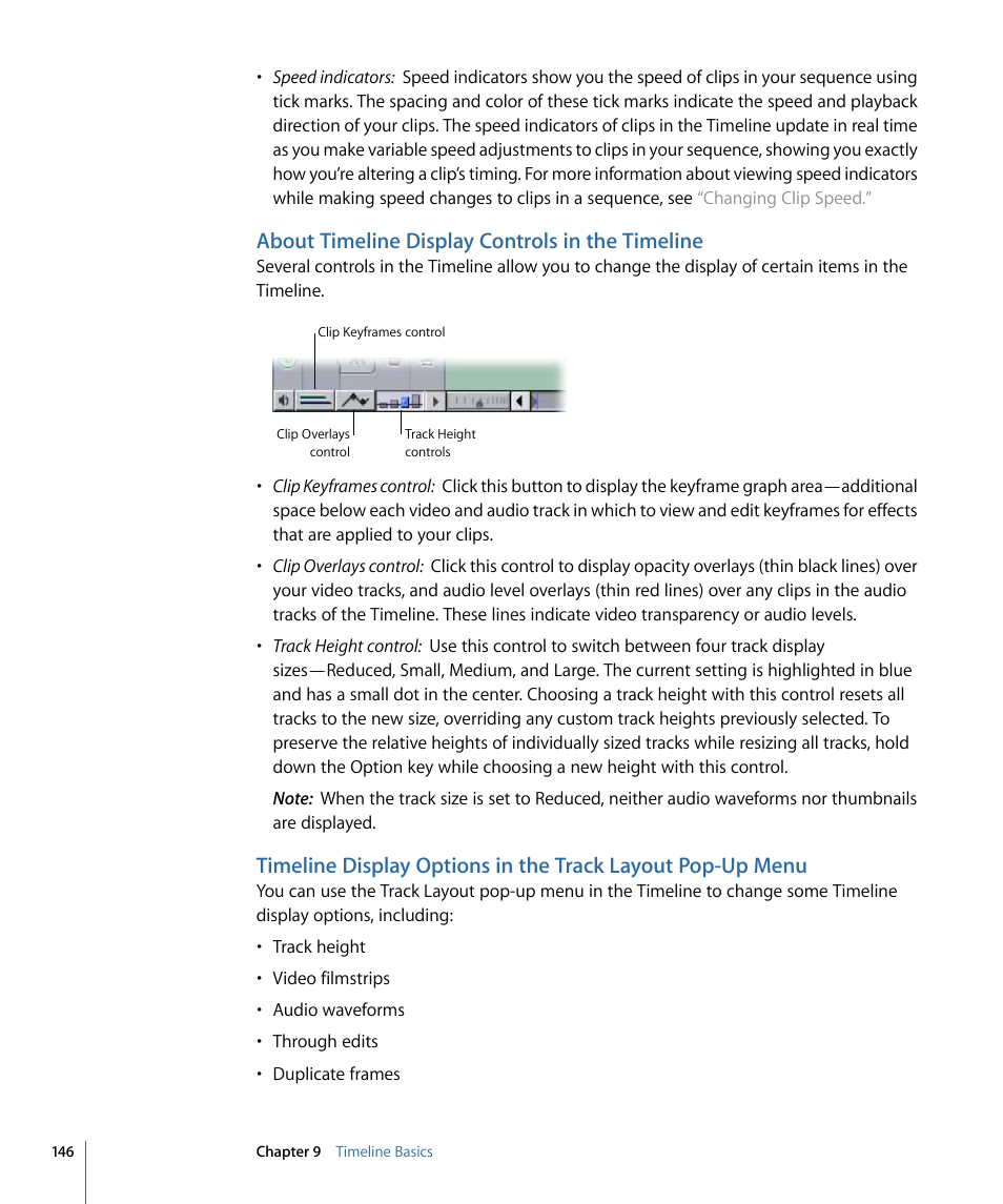 About timeline display controls in the timeline, About timeline display controls in, The timeline | Apple Final Cut Pro 7 User Manual | Page 146 / 1990