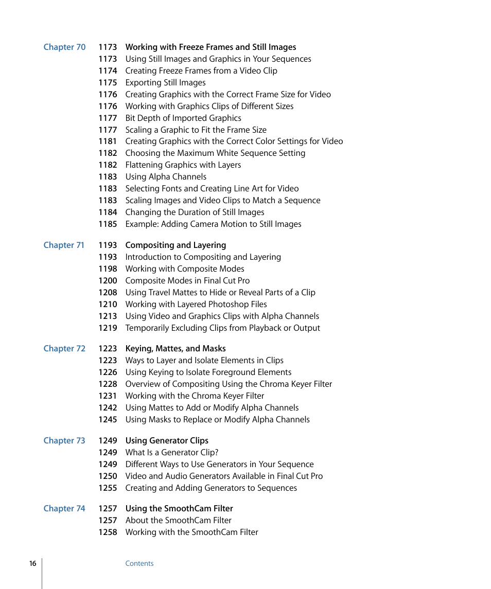 Apple Final Cut Pro 7 User Manual | Page 16 / 1990