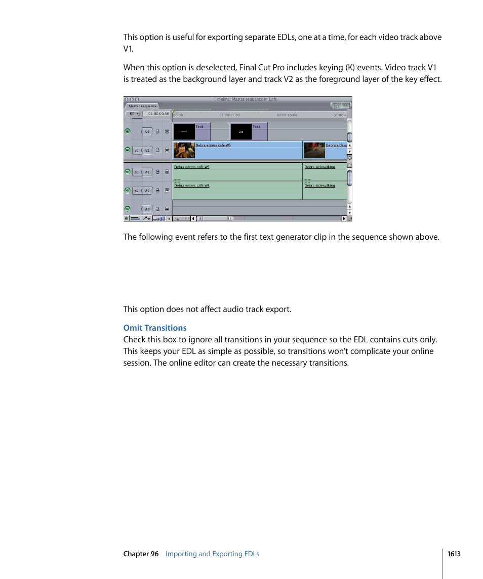 Omit transitions | Apple Final Cut Pro 7 User Manual | Page 1613 / 1990